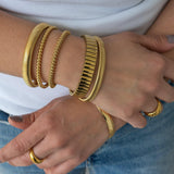 Gold Elastic Snake Chain Bracelet