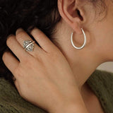 Silver Bold Hoop Earrings