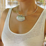 Silver Berber Tuareg Statement Collar Torque Necklace