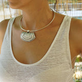 Silver Berber Tuareg Statement Collar Torque Necklace