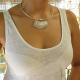 Silver Berber Tuareg Statement Collar Torque Necklace