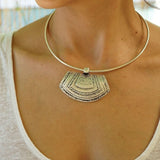 Silver Berber Tuareg Statement Collar Torque Necklace