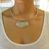 Silver Berber Tuareg Statement Collar Torque Necklace