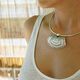 Silver Berber Tuareg Statement Collar Torque Necklace