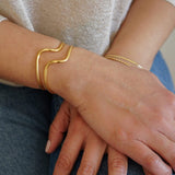 Gold Wave Cuff