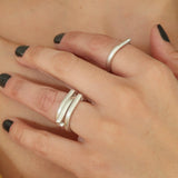 Silver Soft Open Corners Ring