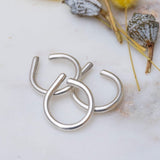 Silver Soft Open Corners Ring