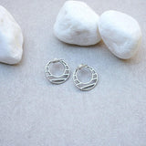 Silver Hollow Round Circle Ear Jackets