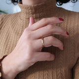 Gold Stainless Steel Polygon Ring