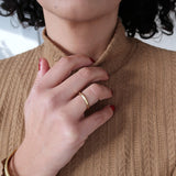 Gold Stainless Steel Polygon Ring