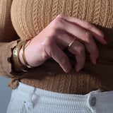 Gold Stainless Steel Polygon Ring