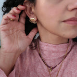 Gold-Plated Stainless Steel Double Butterfly Stud Earrings