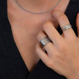 Silver Hammered Ring