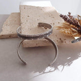 Silver Engraved Lines Cuff