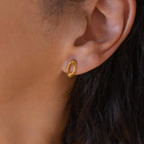 Gold Organic Ear Jacket Earrings