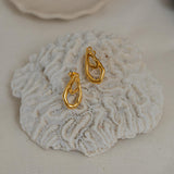 Gold Organic Ear Jacket Earrings