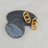 Gold Organic Stud Earrings