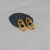 Gold Organic Stud Earrings