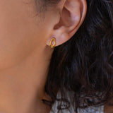 Gold Organic Ear Jacket Earrings