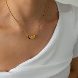 Gold Bold Heart Necklace