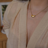 Gold Bold Heart Necklace