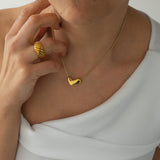 Gold Bold Heart Necklace