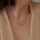 Gold Bold Heart Necklace