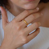 Gold Hammered Ring