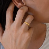 Gold Hammered Ring