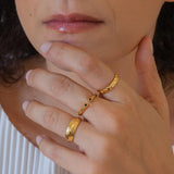 Gold-Brushed Ring