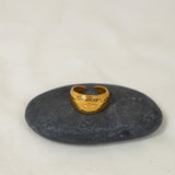 Engraved Gold Evil Eye Protection Ring