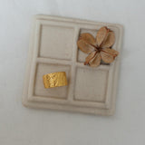 Gold Zebra Animal Print Pattern Ring