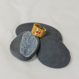 Gold Large Lines Ring