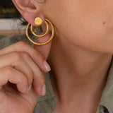 Large Gold Geometric Ear Jackets