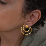 Large Gold Geometric Ear Jackets