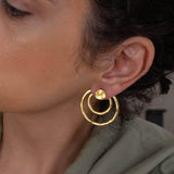 Large Gold Geometric Ear Jackets