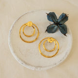 Large Gold Geometric Ear Jackets