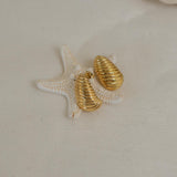 Striped Gold Bold Earrings