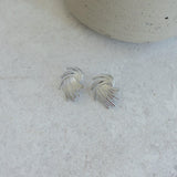 Large Silver Textured Earrings