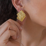 Large Square Geometric Earrings