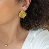 Large Square Geometric Earrings