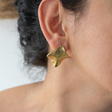 Big Gold Geometric Square Earrings