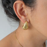 Striped Gold Bold Earrings