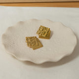 Large Square Geometric Earrings