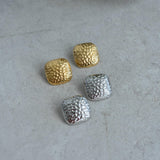 Large Hammered Square Earrings