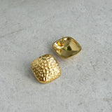 Large Hammered Square Earrings