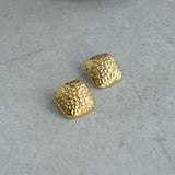 Large Hammered Square Earrings