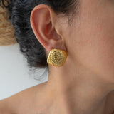 Large Hammered Square Earrings