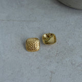 Large Hammered Square Earrings