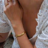 Gold-Plated Bold Irregular Shape Cuff